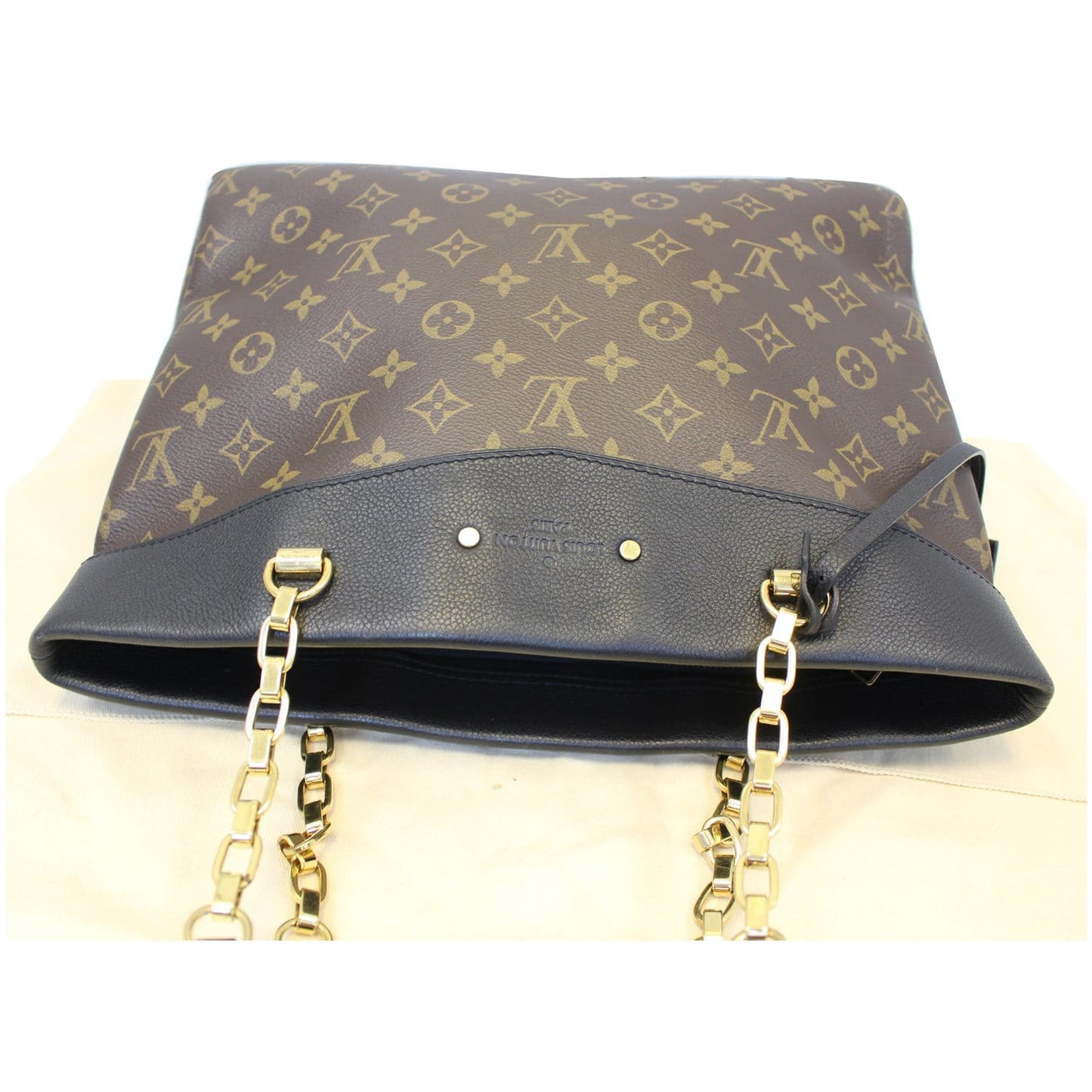 LOUIS VUITTON Pallas Chain Shopper Bag Monogram Canvas Brown