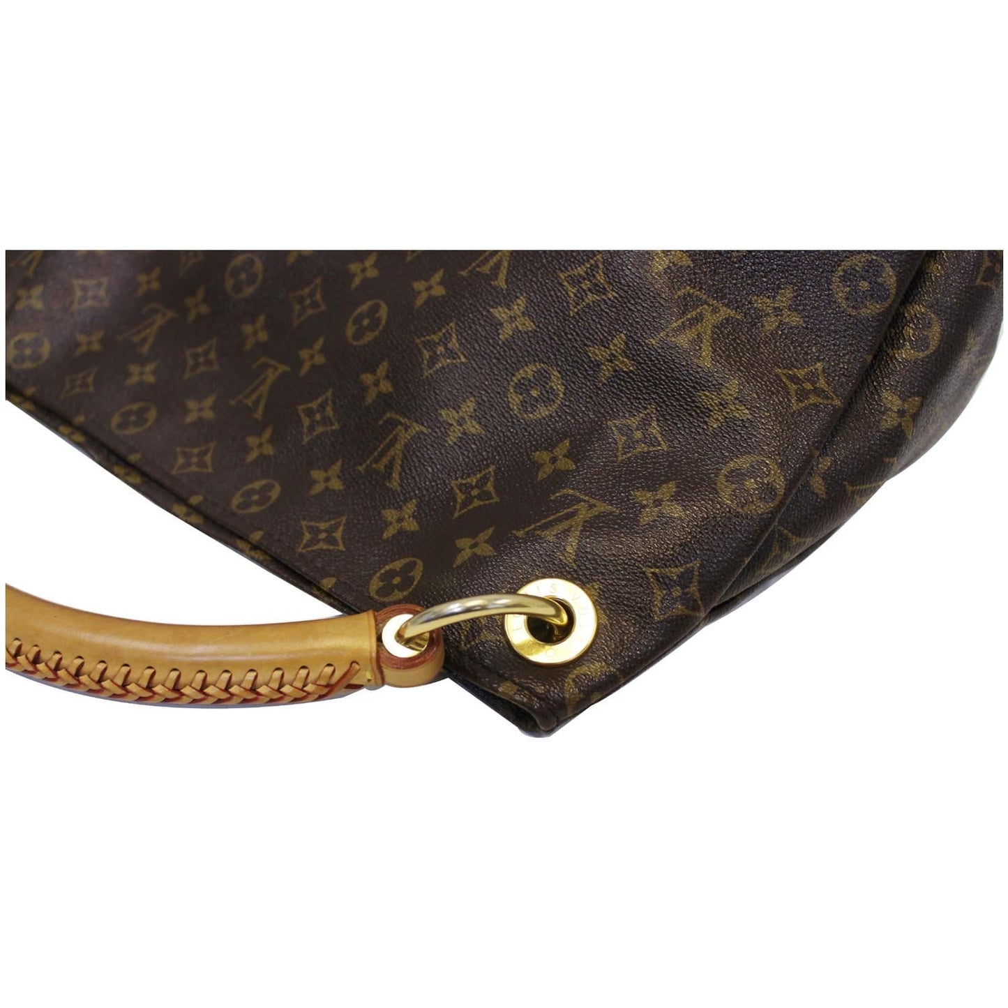 LOUIS VUITTON Artsy MM Monogram Canvas Hobo Shoulder Bag Brown