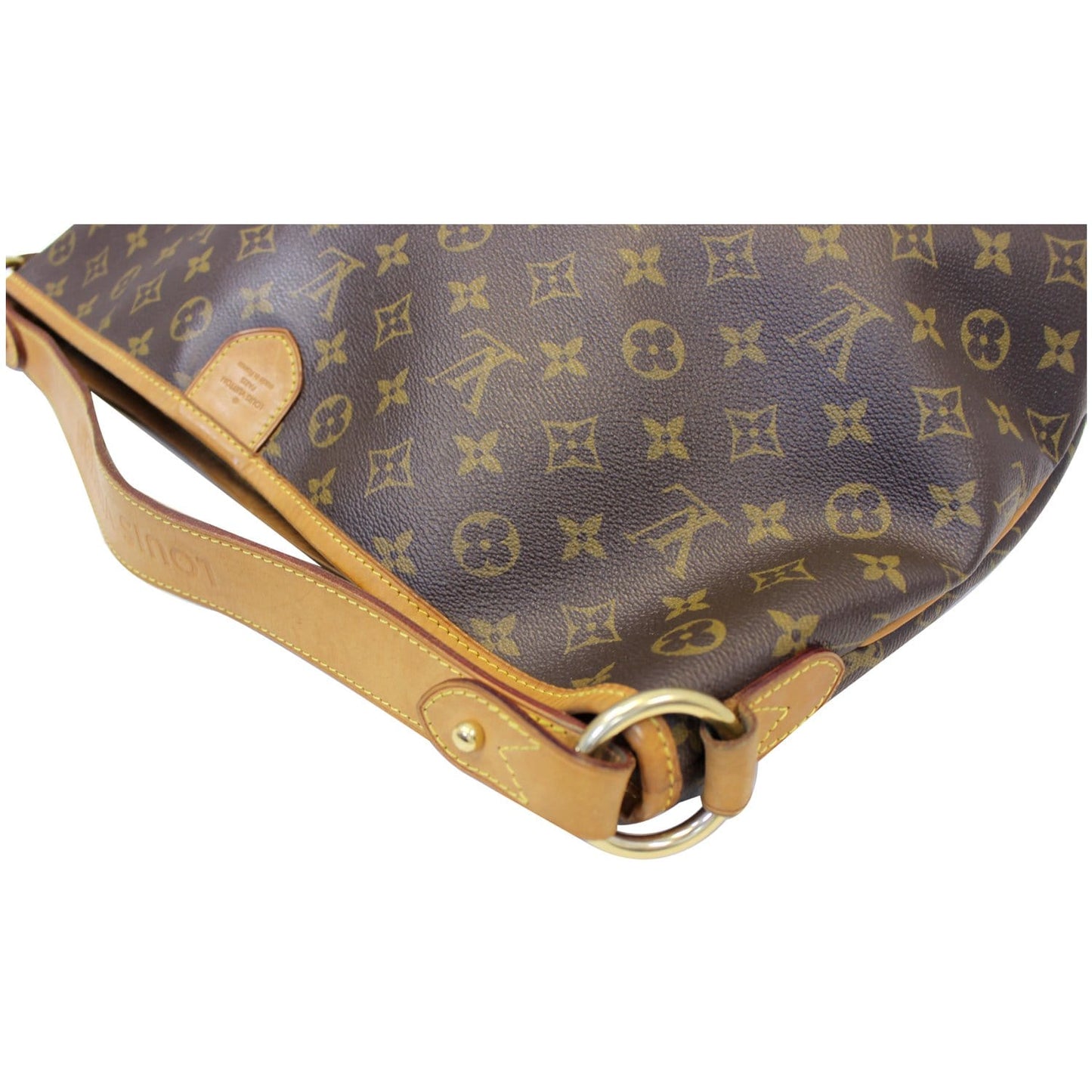 LOUIS VUITTON Delightful MM Monogram Canvas Shoulder Bag Brown