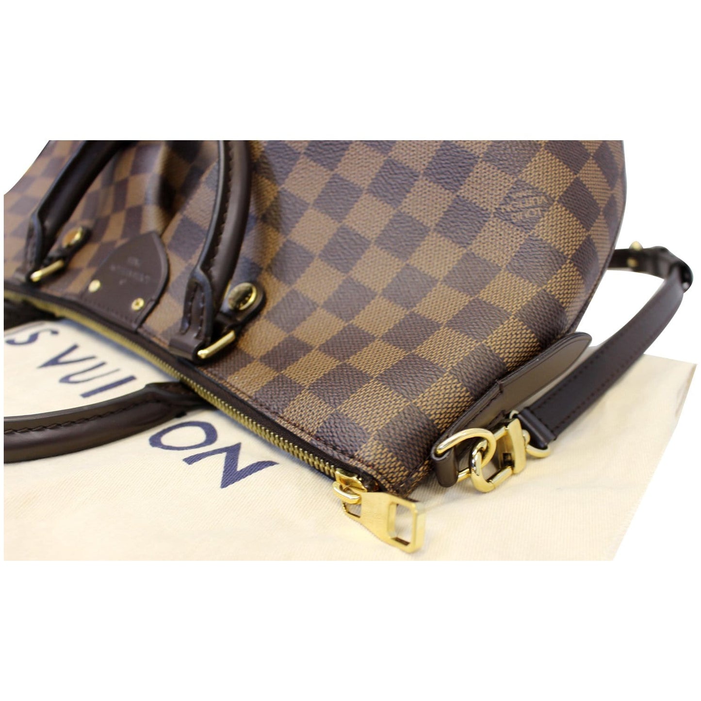 LOUIS VUITTON Siena MM Damier Ebene Shoulder Bag Brown