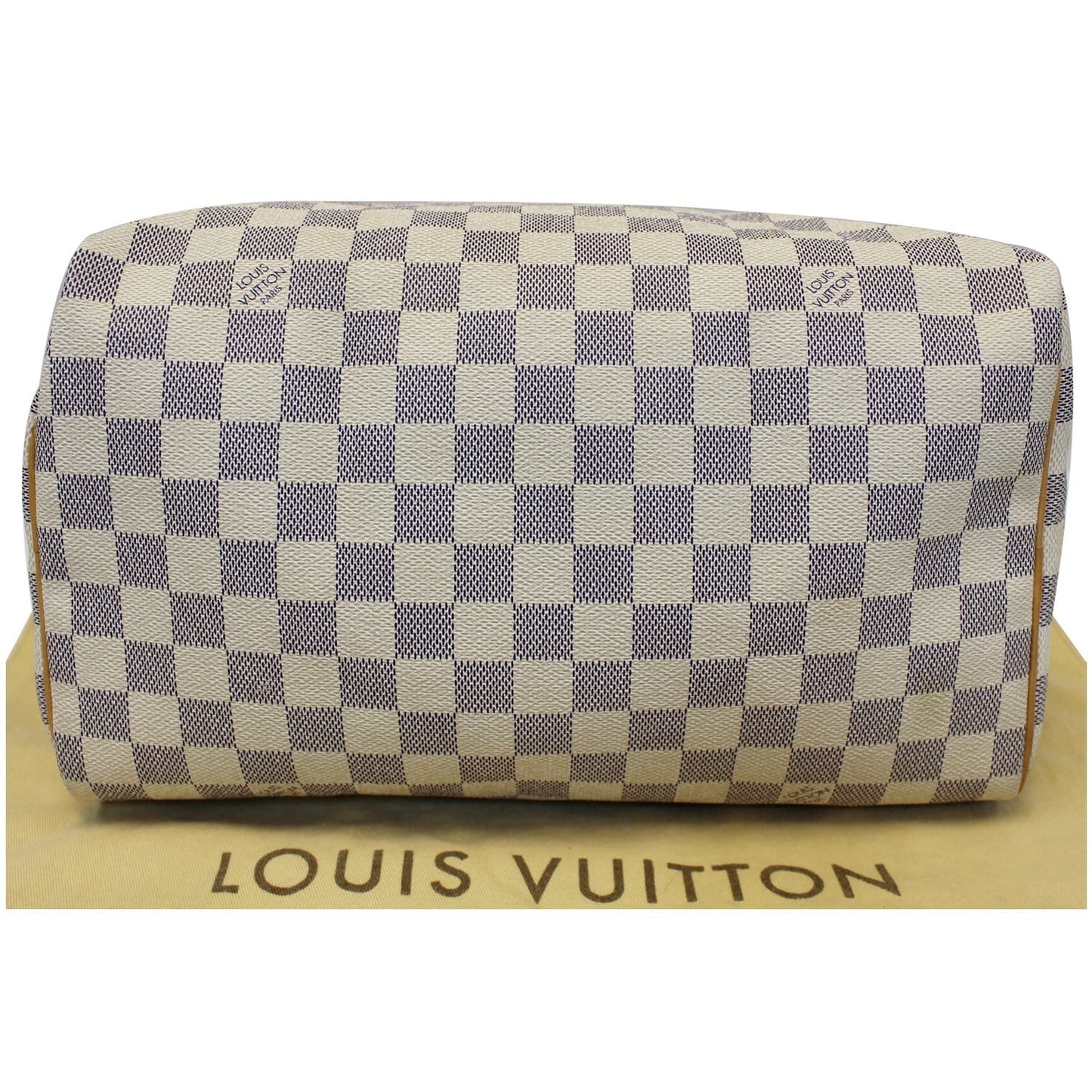 Louis Vuitton Speedy 30 Damier Azur Satchel Bag White