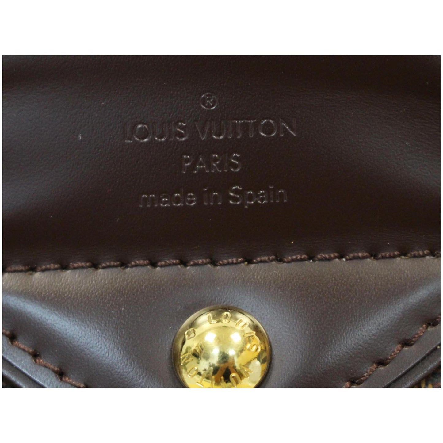 LOUIS VUITTON Sistina GM Damier Ebene Shoulder Bag Brown