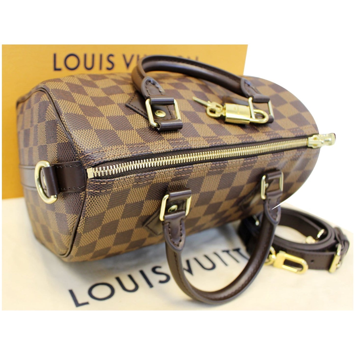 LOUIS VUITTON Speedy 25 Bandouliere Damier Ebene Shoulder Bag