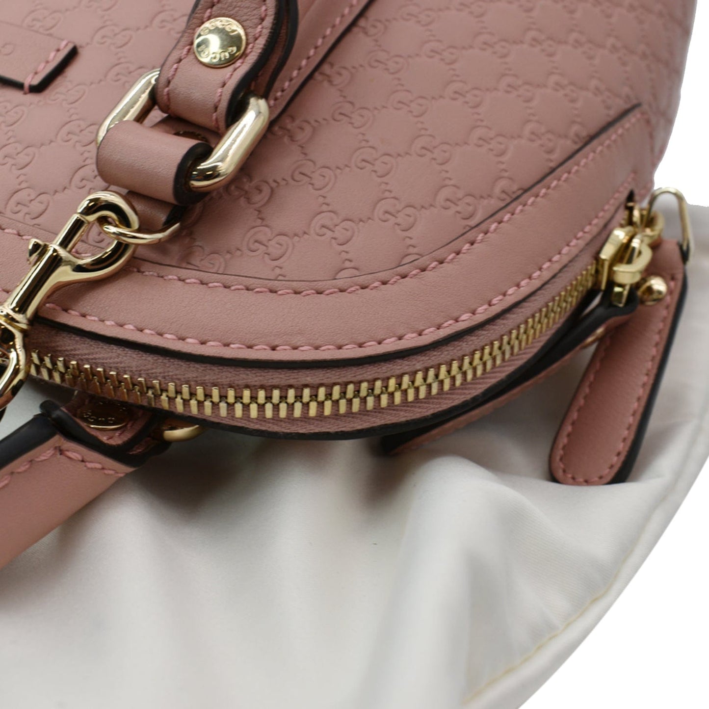 GUCCI Mini Dome Micro Guccissima Leather Shoulder Bag Pink 449654