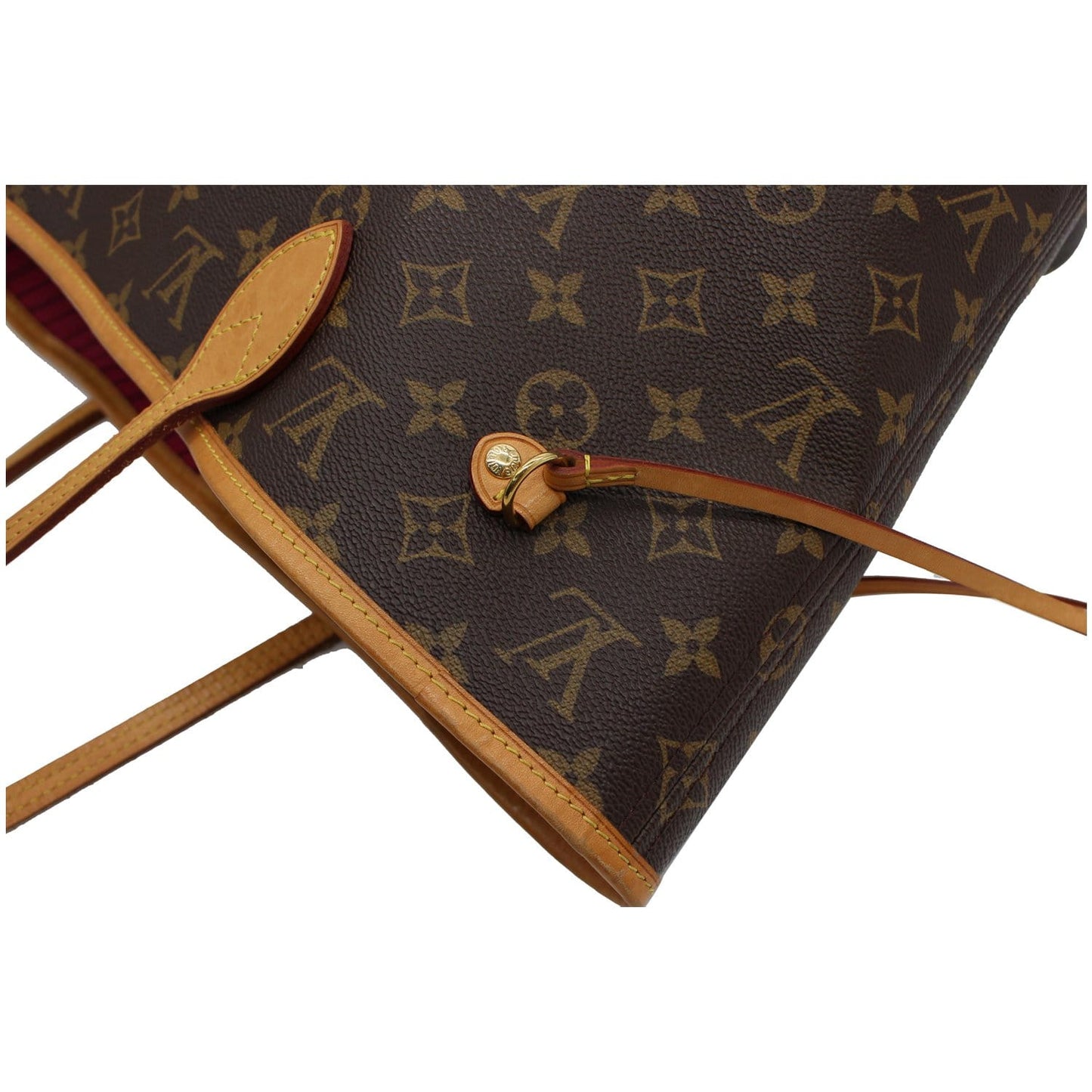 LOUIS VUITTON Neverfull MM Monogram Canvas Tote Bag Brown