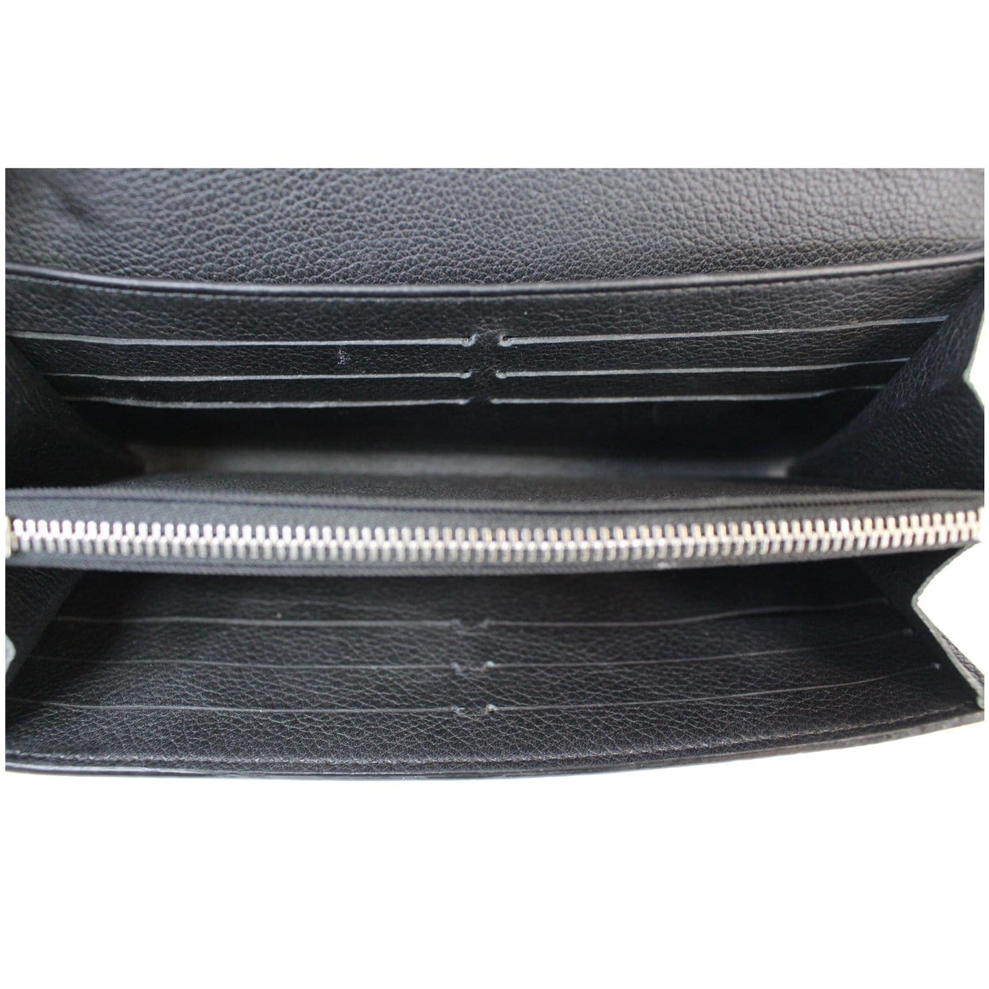 LOUIS VUITTON Lockme II Calfskin Leather Wallet Black