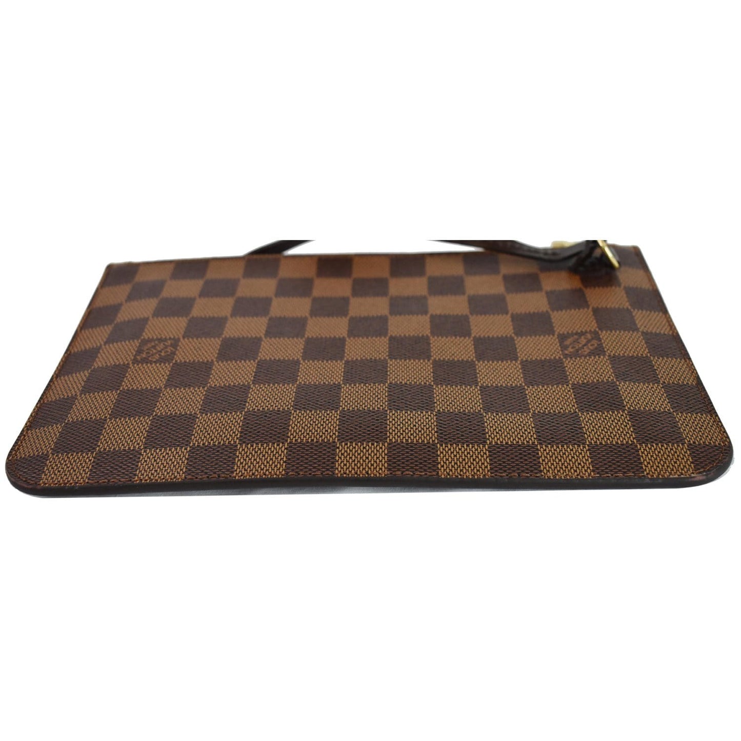 LOUIS VUITTON Pochette Wristlet Pouch Damier Ebene Neverfull MM Brown