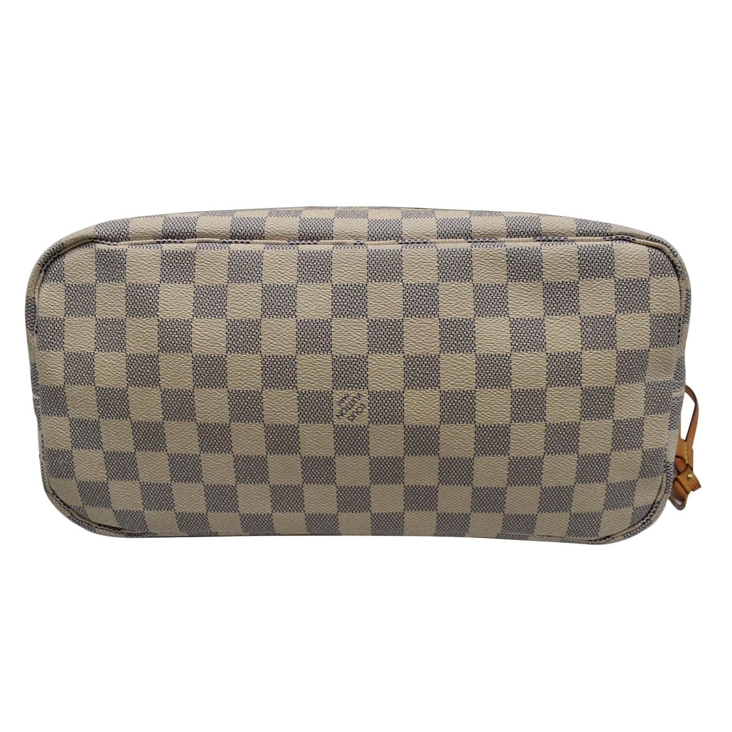 LOUIS VUITTON Neverfull MM Damier Azur Tote Bag White