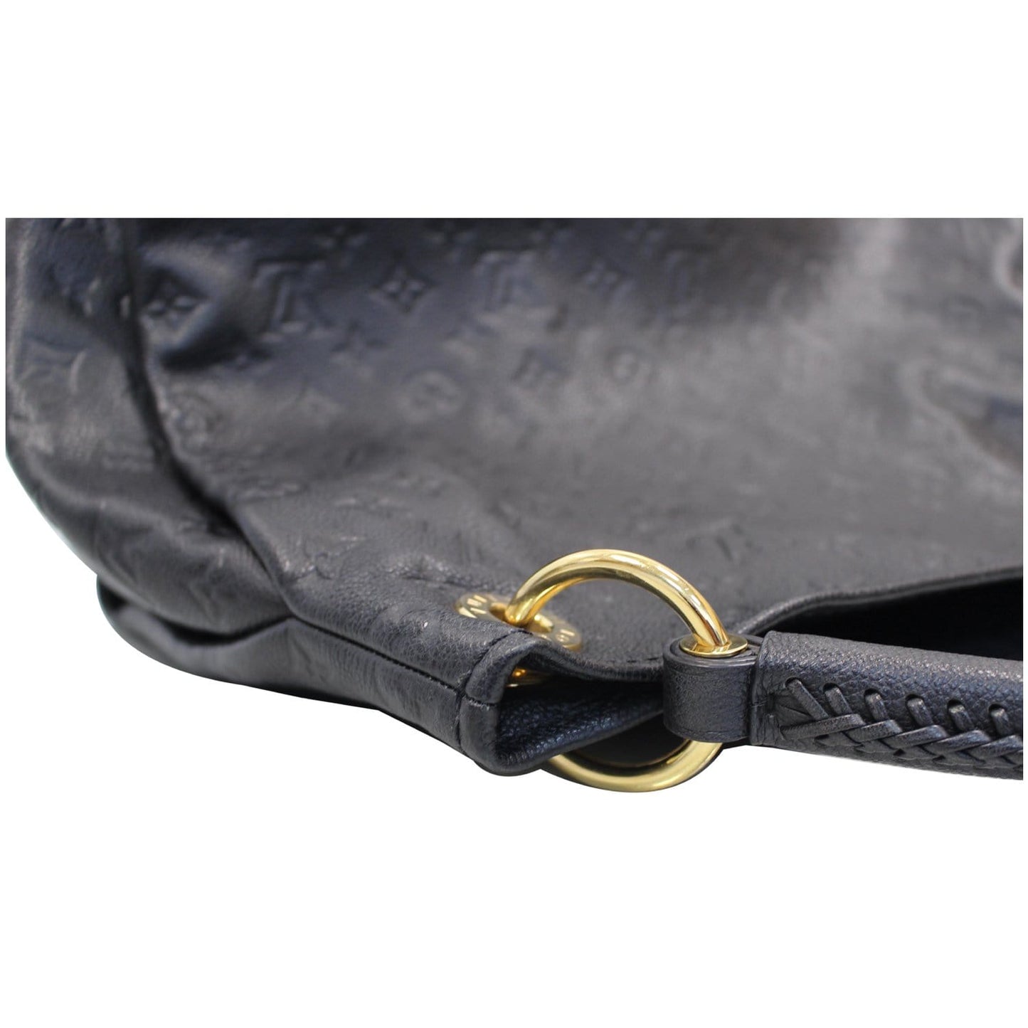 LOUIS VUITTON Artsy MM Empreinte Leather Shoulder Bag Black