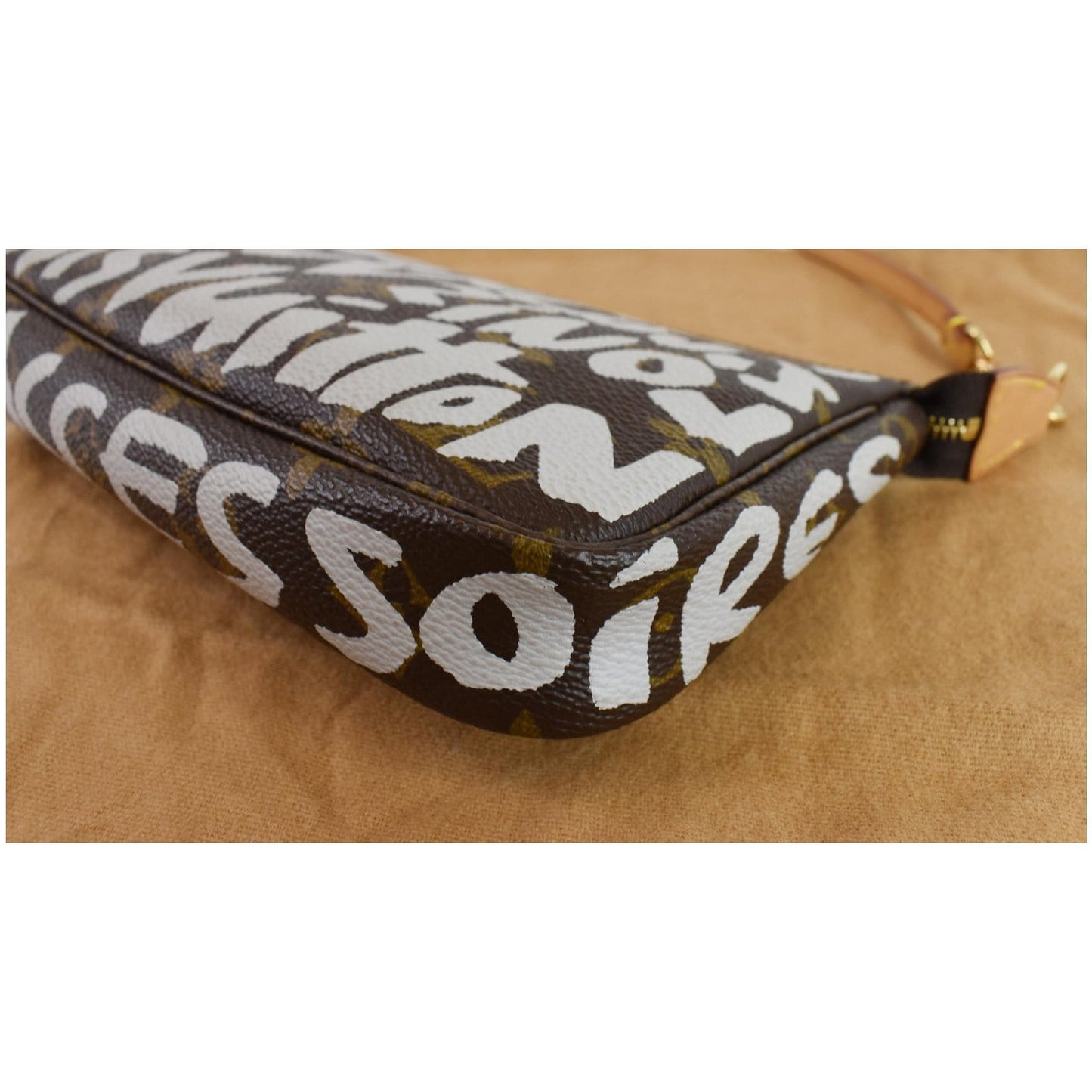 LOUIS VUITTON Monogram Graffiti Accessoires Pochette Bag Brown