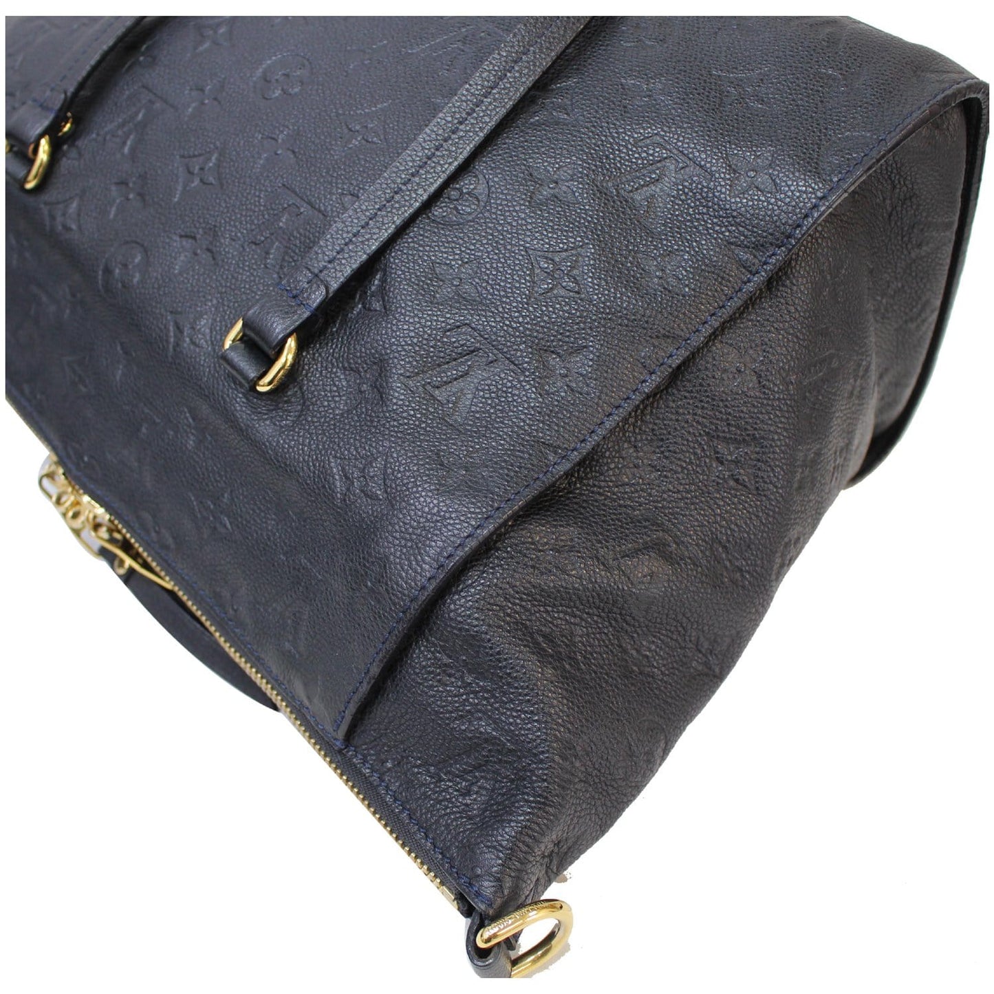 LOUIS VUITTON Lumineuse PM Monogram Empreinte Leather Shoulder Bag Black