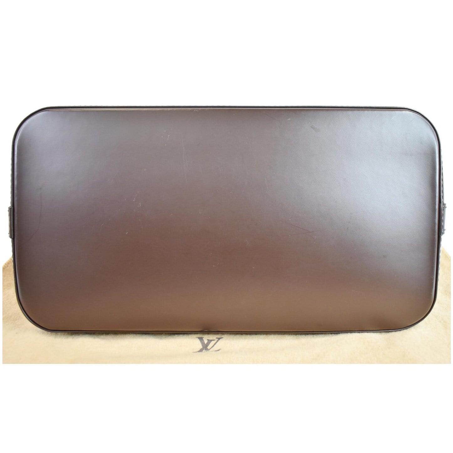 LOUIS VUITTON Alma PM Damier Ebene Satchel Bag Brown