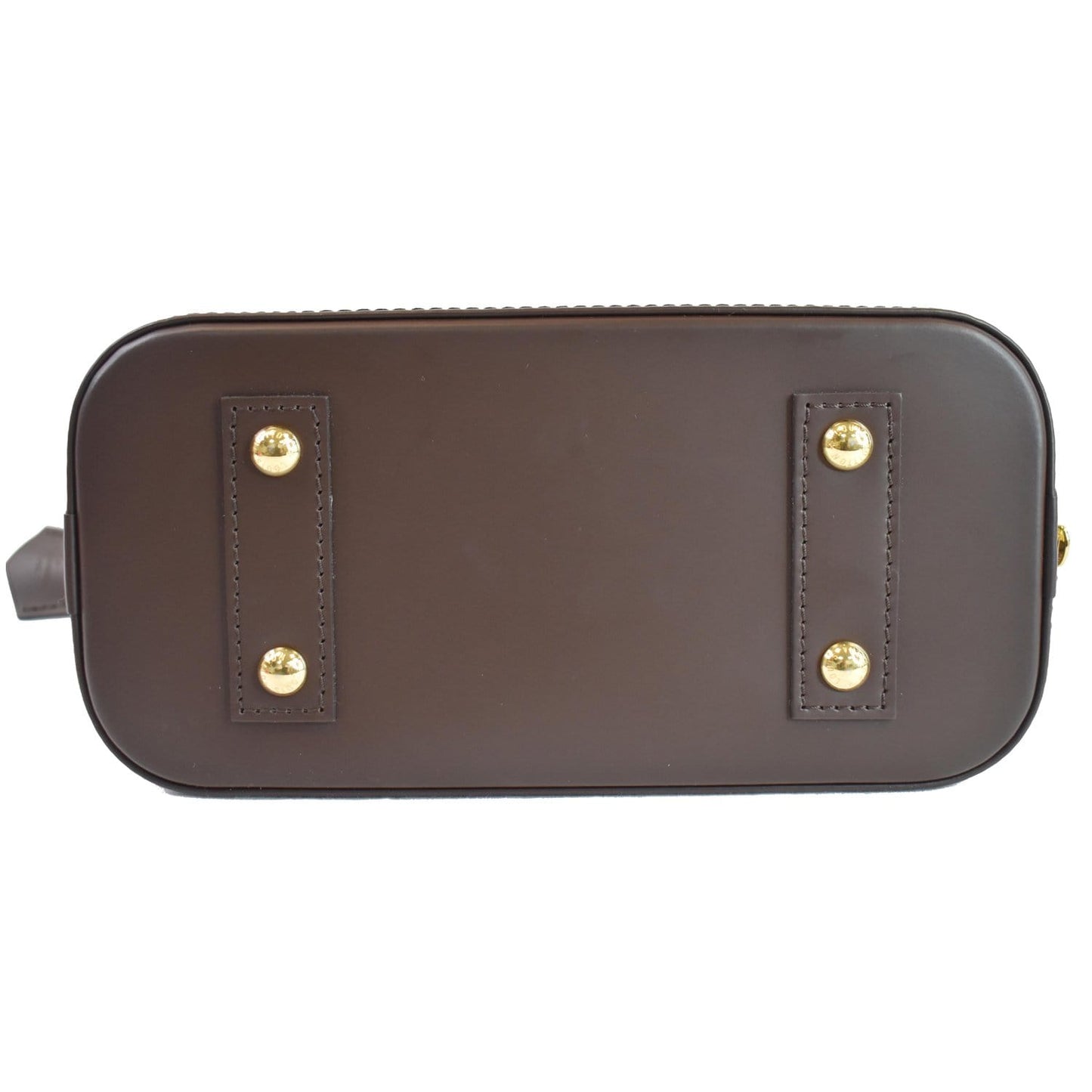 LOUIS VUITTON Alma BB Damier Ebene Shoulder Bag Brown