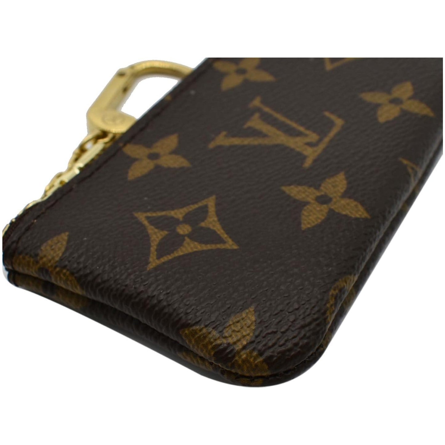 LOUIS VUITTON Key Coin Pouch Monogram Canvas Brown