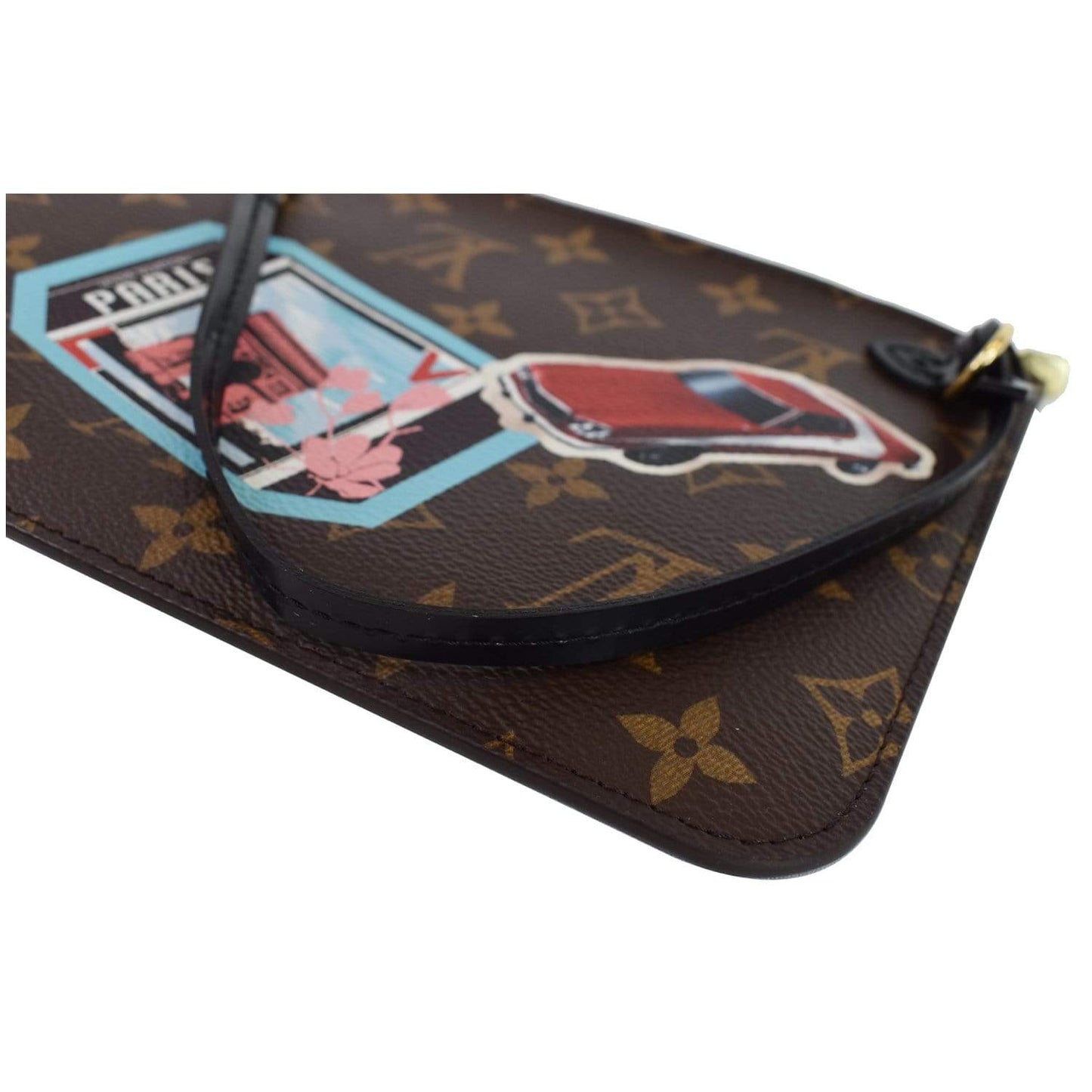 LOUIS VUITTON World Tour Pochette Monogram Canvas Neverfull Wristlet Brown - 15% OFF