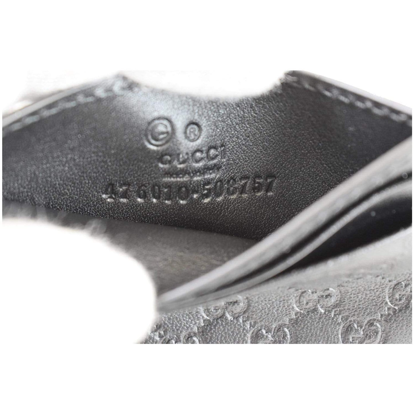 GUCCI Microguccissima Card Case Black 476010