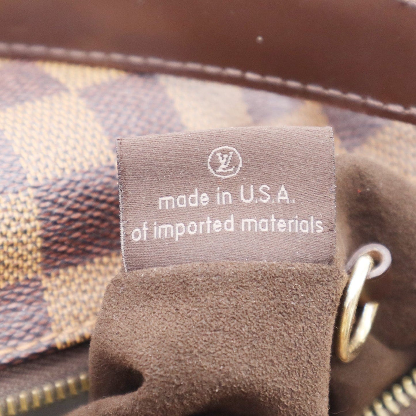 LOUIS VUITTON Portobello Damier Ebene Shoulder Bag Brown