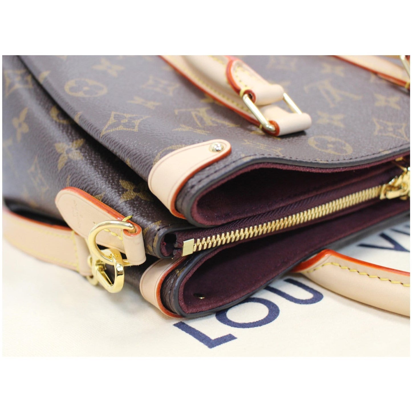 LOUIS VUITTON Soufflot BB Monogram Canvas Shoulder Bag Brown