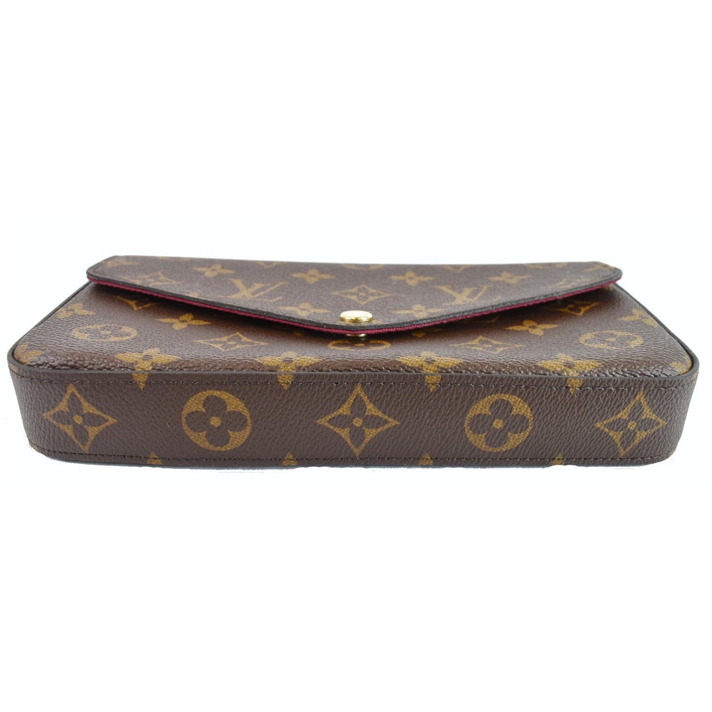 LOUIS VUITTON Pochette Felicie Monogram Canvas Crossbody Bag Brown