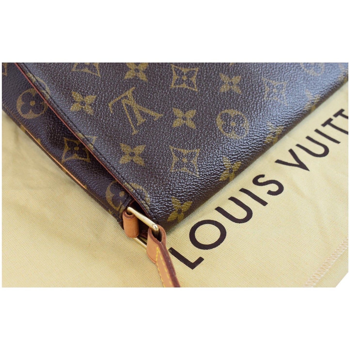 LOUIS VUITTON Musette Tango Monogram Canvas Shoulder Bag Brown