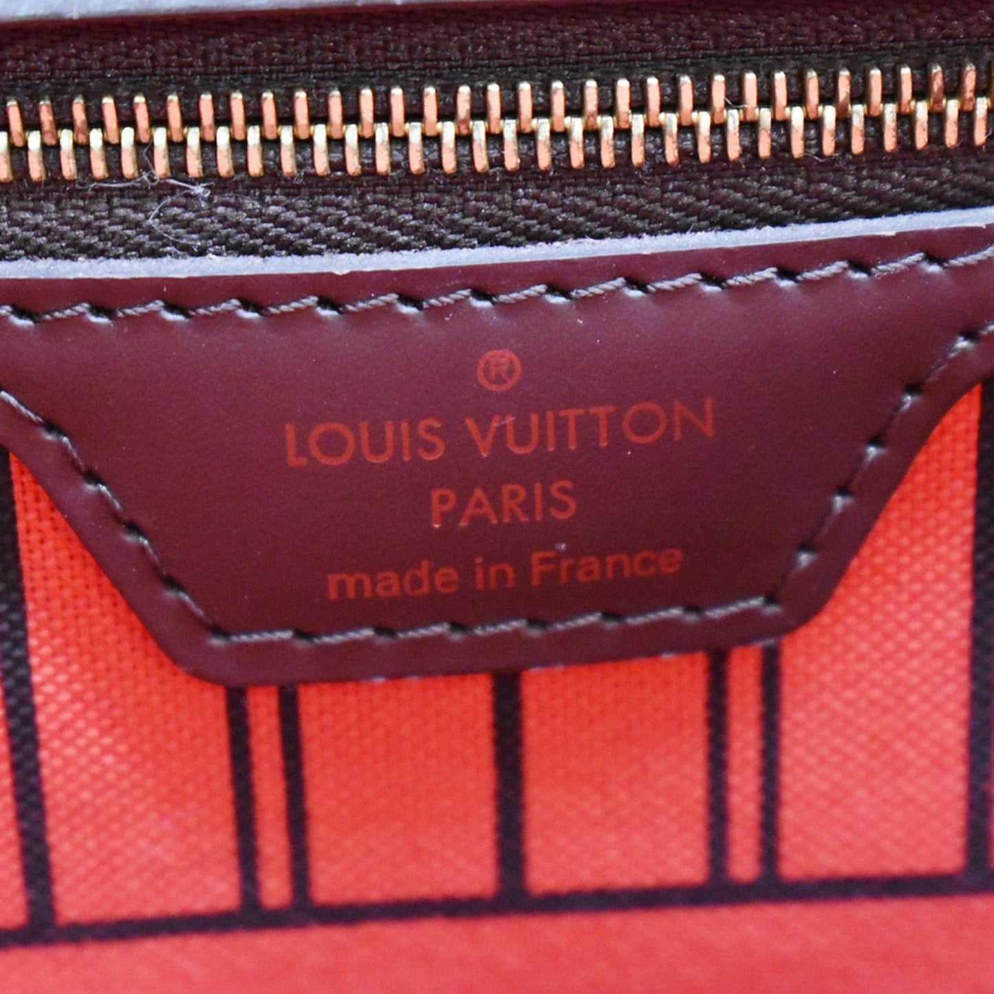 LOUIS VUITTON  Neverfull MM Damier Ebene Tote Bag Brown