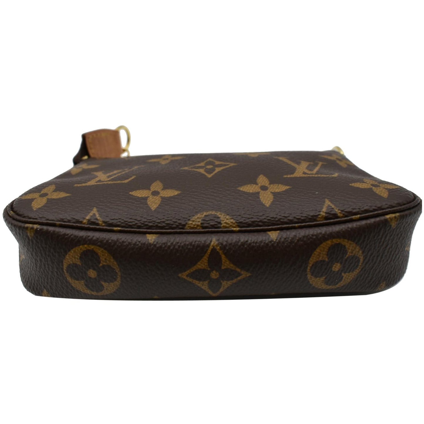 LOUIS VUITTON Mini Pochette Monogram Canvas Accessoires Pouch Brown