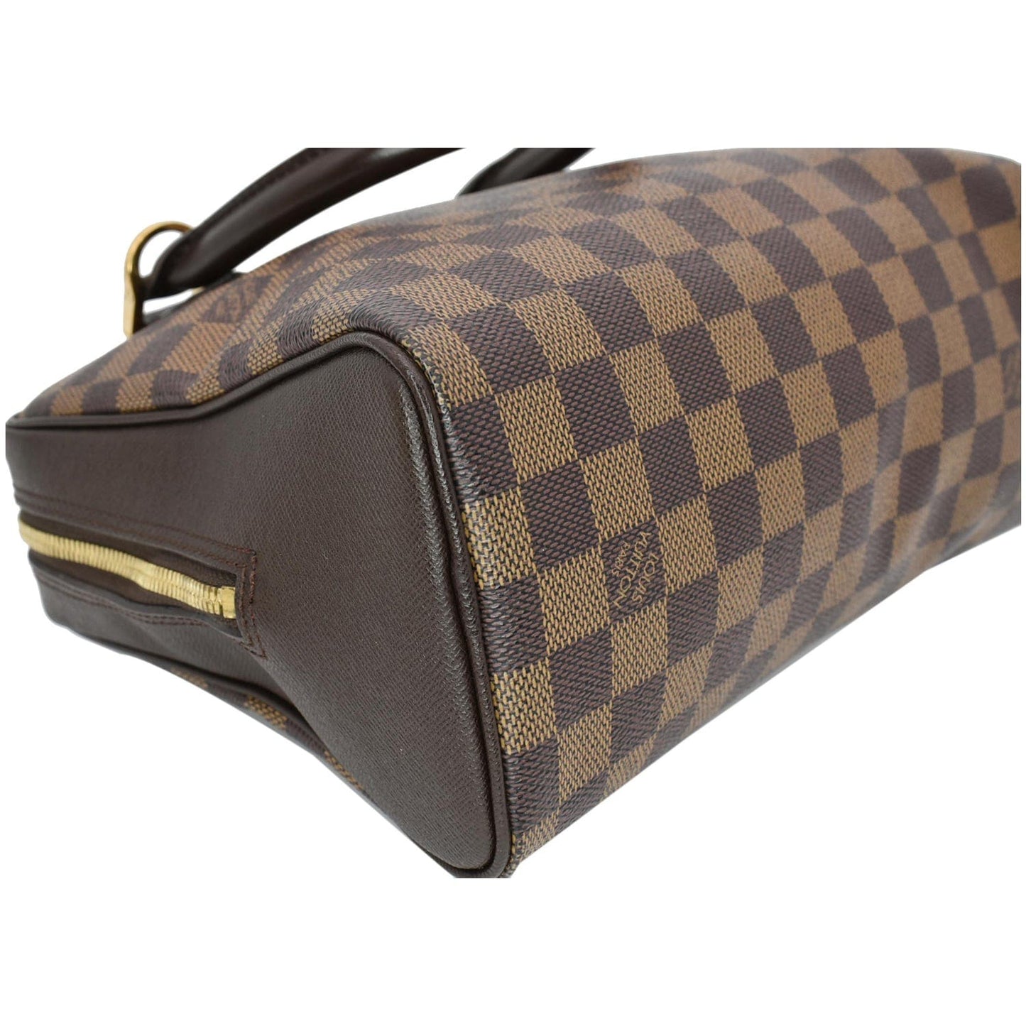 LOUIS VUITTON Brera Damier Ebene Satchel Bag Brown