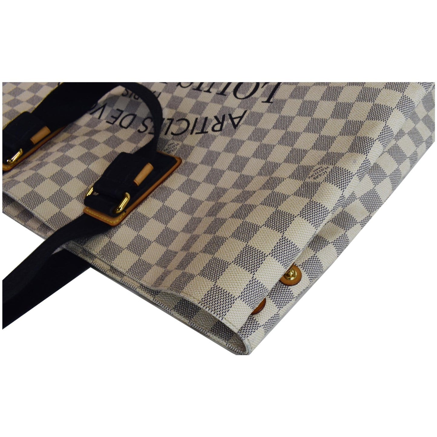 LOUIS VUITTON Beach Cabas GM Damier Azur Shoulder Bag White