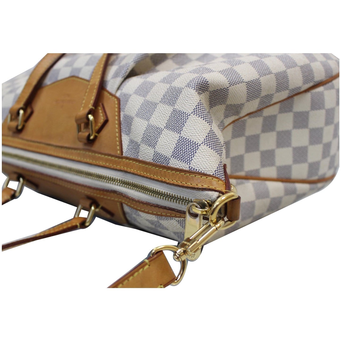 LOUIS VUITTON Siracusa GM Damier Azur Shoulder Handbag White