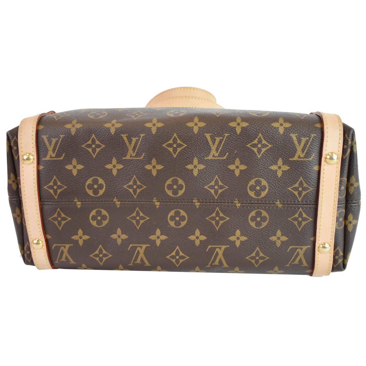 LOUIS VUITTON Tuileries Monogram Canvas Shoulder Bag Brown