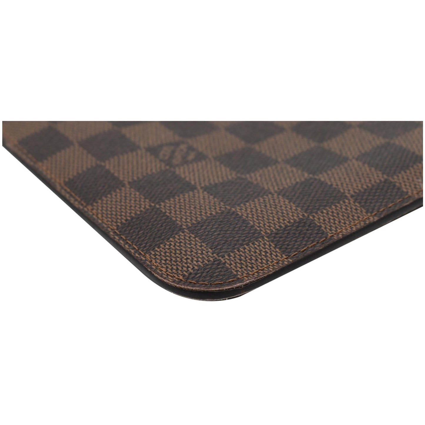 LOUIS VUITTON Neverfull MM Damier Ebene Pochette Wristlet Pouch Brown