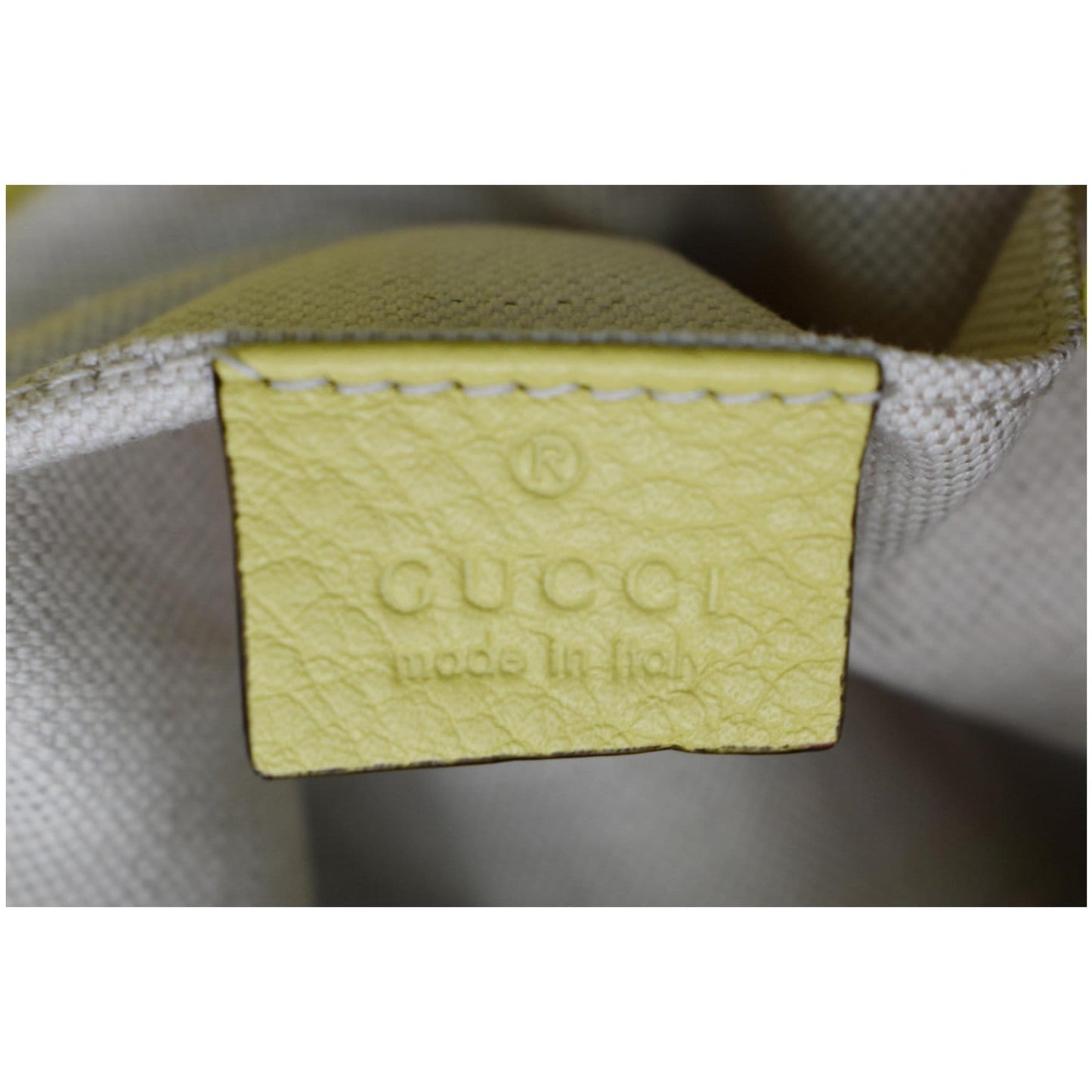 GUCCI Bamboo Pebbled Leather Backpack Bag Yellow 370833 - Last Call