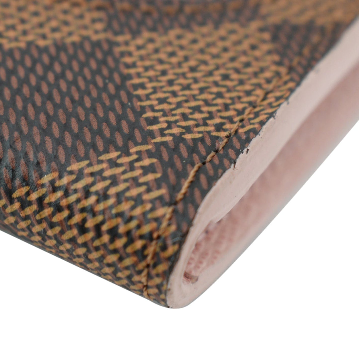 LOUIS VUITTON Caissa Damier Ebene Wallet Rose Ballerine - Hot Deals
