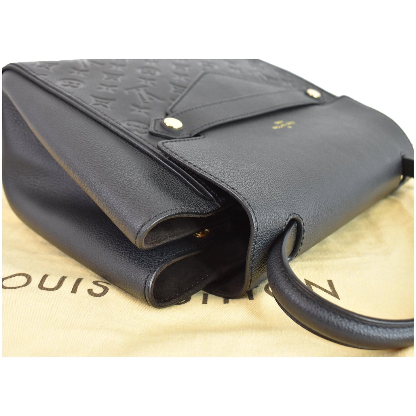 LOUIS VUITTON Trocadero Monogram Empreinte Leather Shoulder Bag Black
