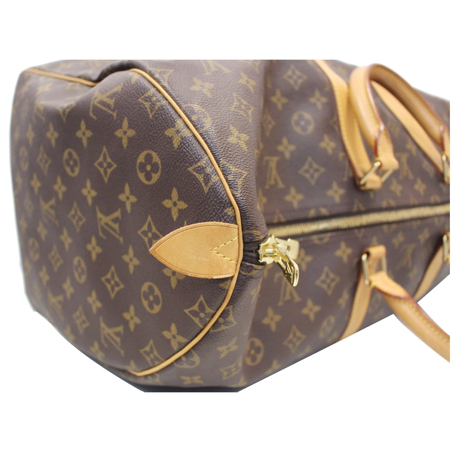 LOUIS VUITTON Keepall 55 Monogram Canvas Travel Bag Brown
