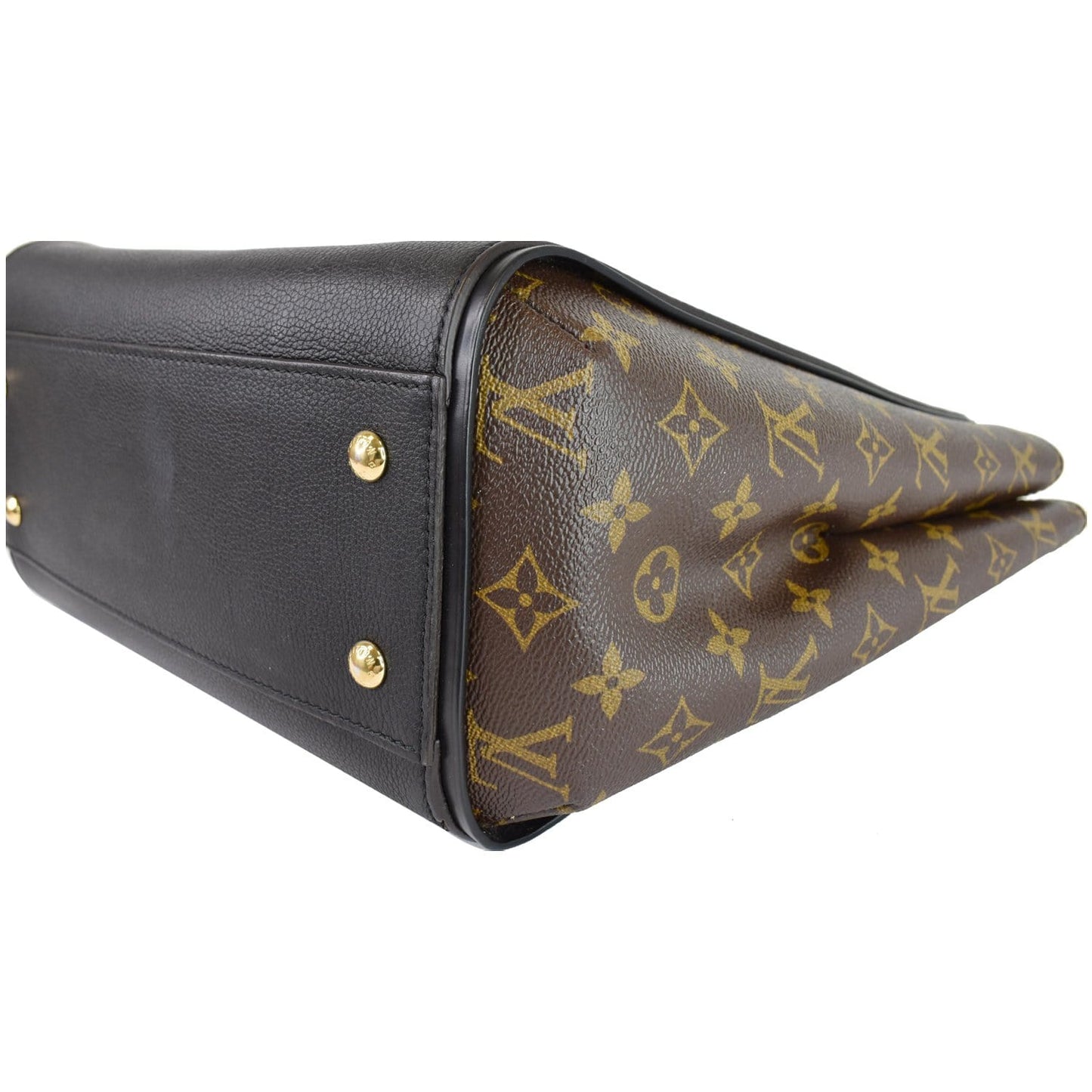 LOUIS VUITTON Kimono Monogram Calfskin Tote Bag Brown/Black