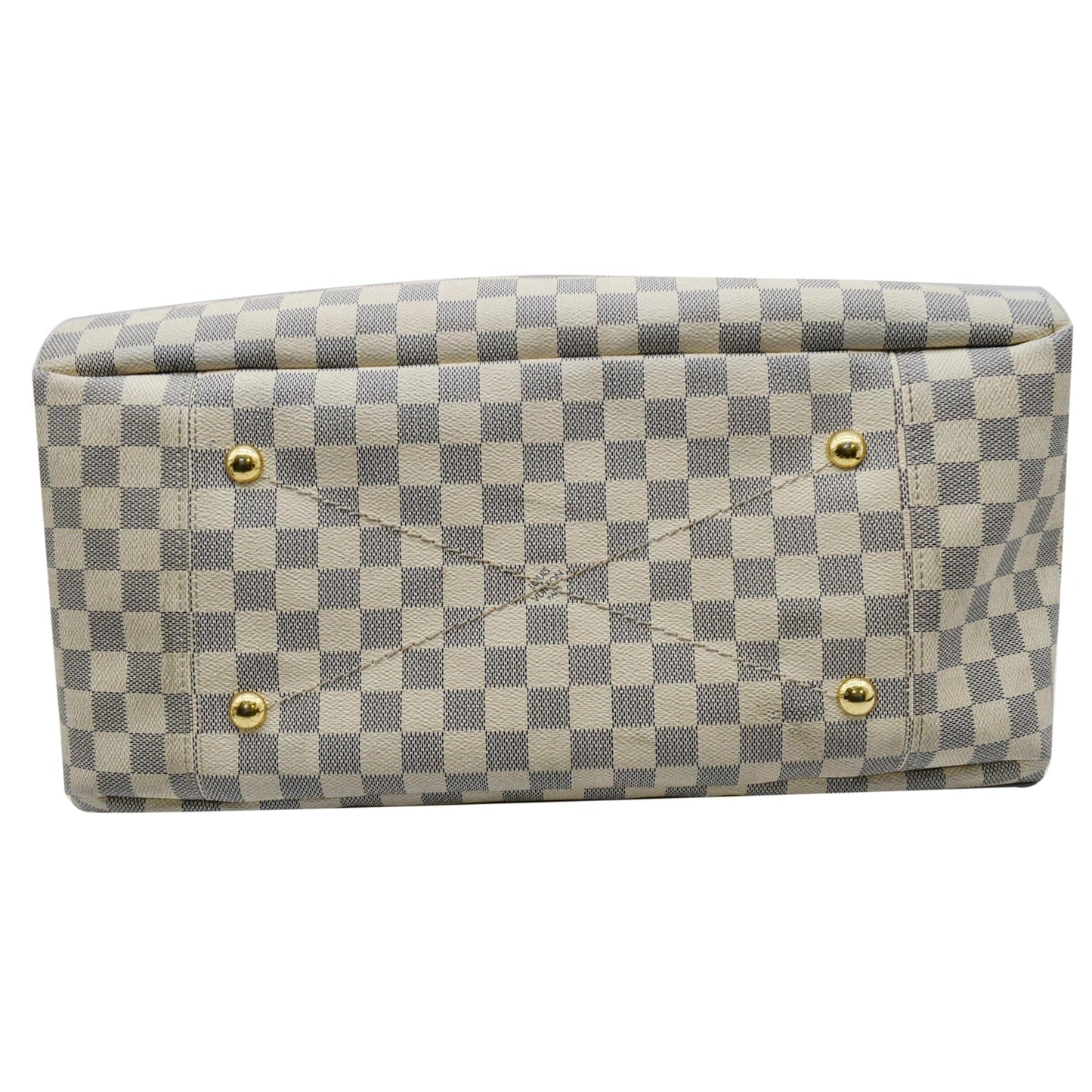 LOUIS VUITTON Artsy MM Damier Azur Shoulder Bag White