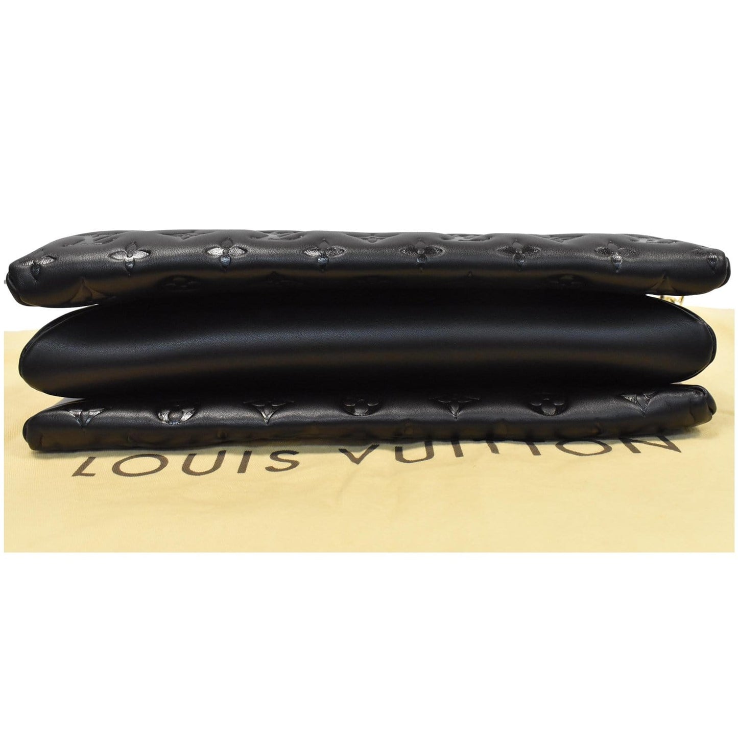 LOUIS VUITTON Coussin MM Monogram Embossed Shoulder Bag Black