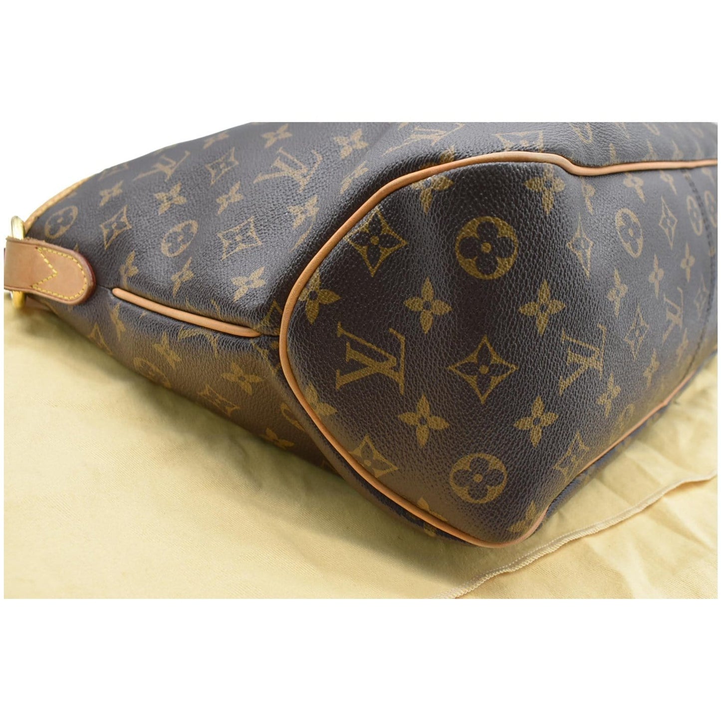 LOUIS VUITTON Delightful MM Monogram Canvas Hobo Bag Brown