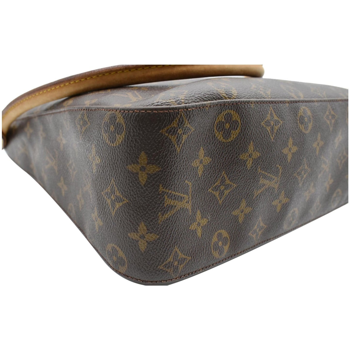 LOUIS VUITTON Looping GM Monogram Canvas Shoulder Bag Brown