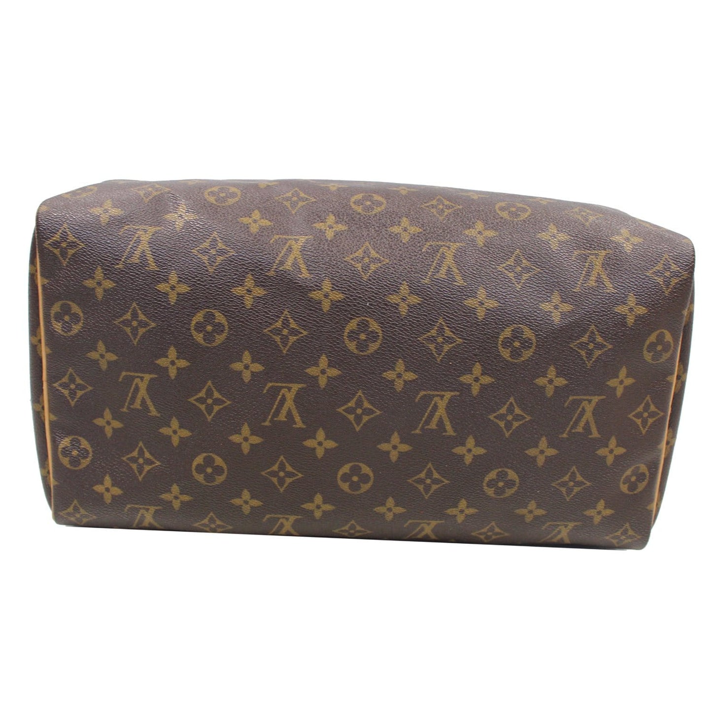 Louis Vuitton Speedy 35 Monogram Canvas Satchel Bag Brown