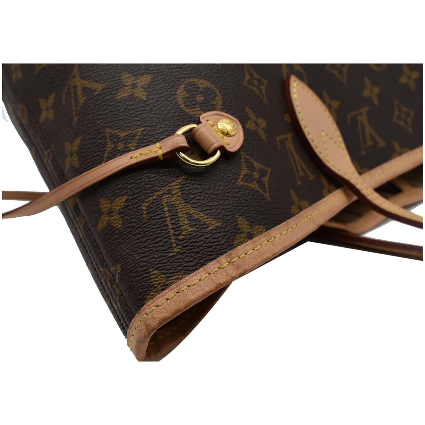 LOUIS VUITTON Neverfull MM Monogram Canvas Tote Bag Brown