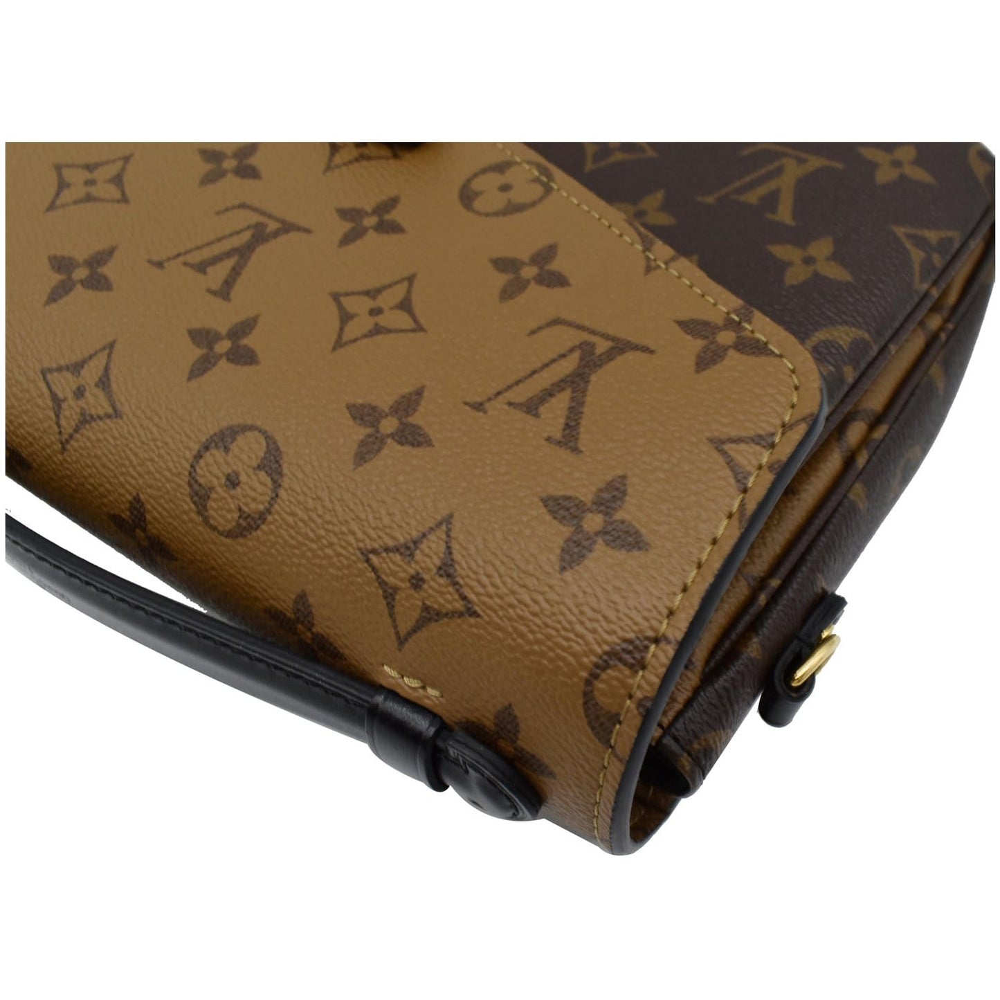 LOUIS VUITTON Metis Pochette Reverse Monogram Canvas Crossbody Bag Brown