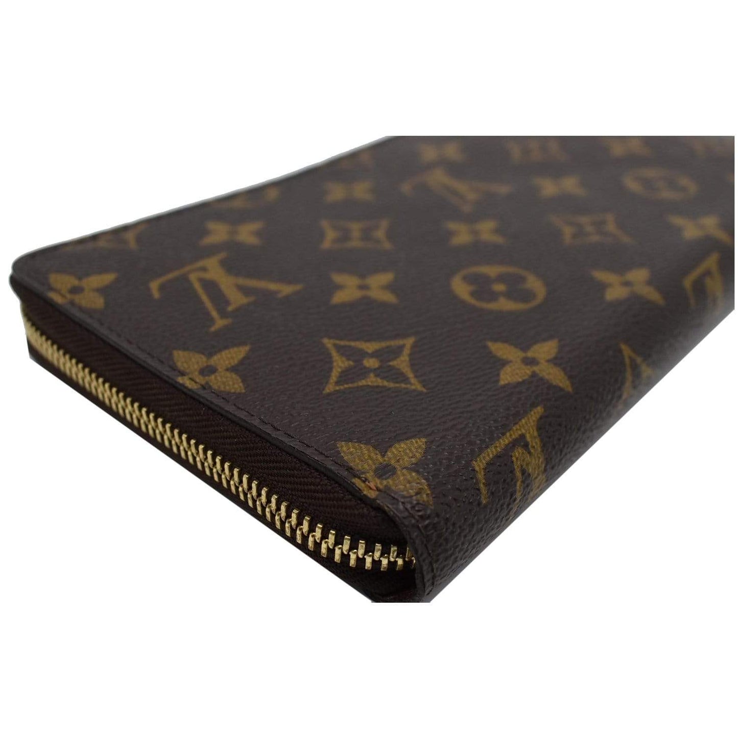 LOUIS VUITTON Zippy Organizer Monogram Canvas Wallet Brown
