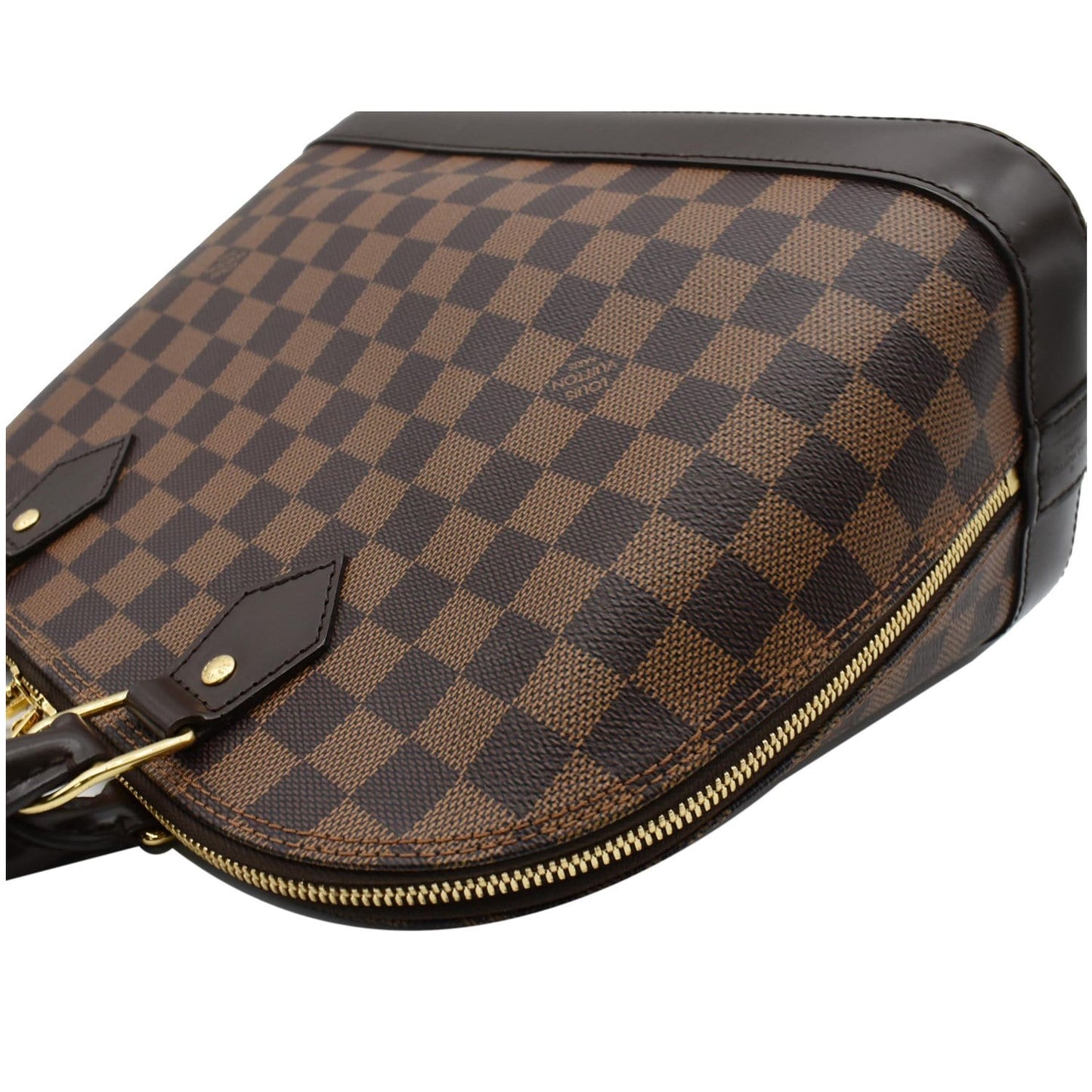 LOUIS VUITTON Alma PM Damier Ebene Satchel Bag Brown