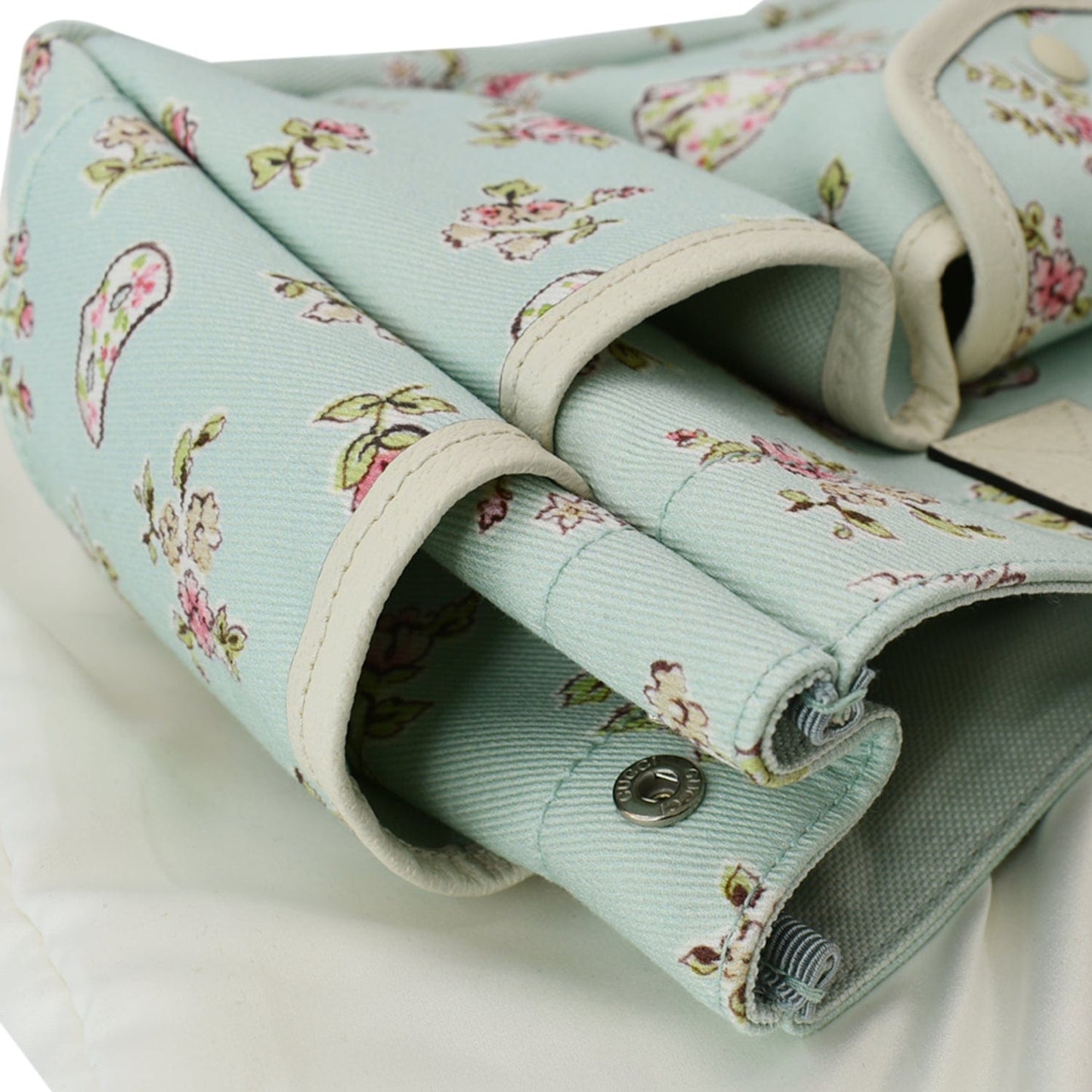 GUCCI Children's Floral Print Canvas Bag Light Blue 628159