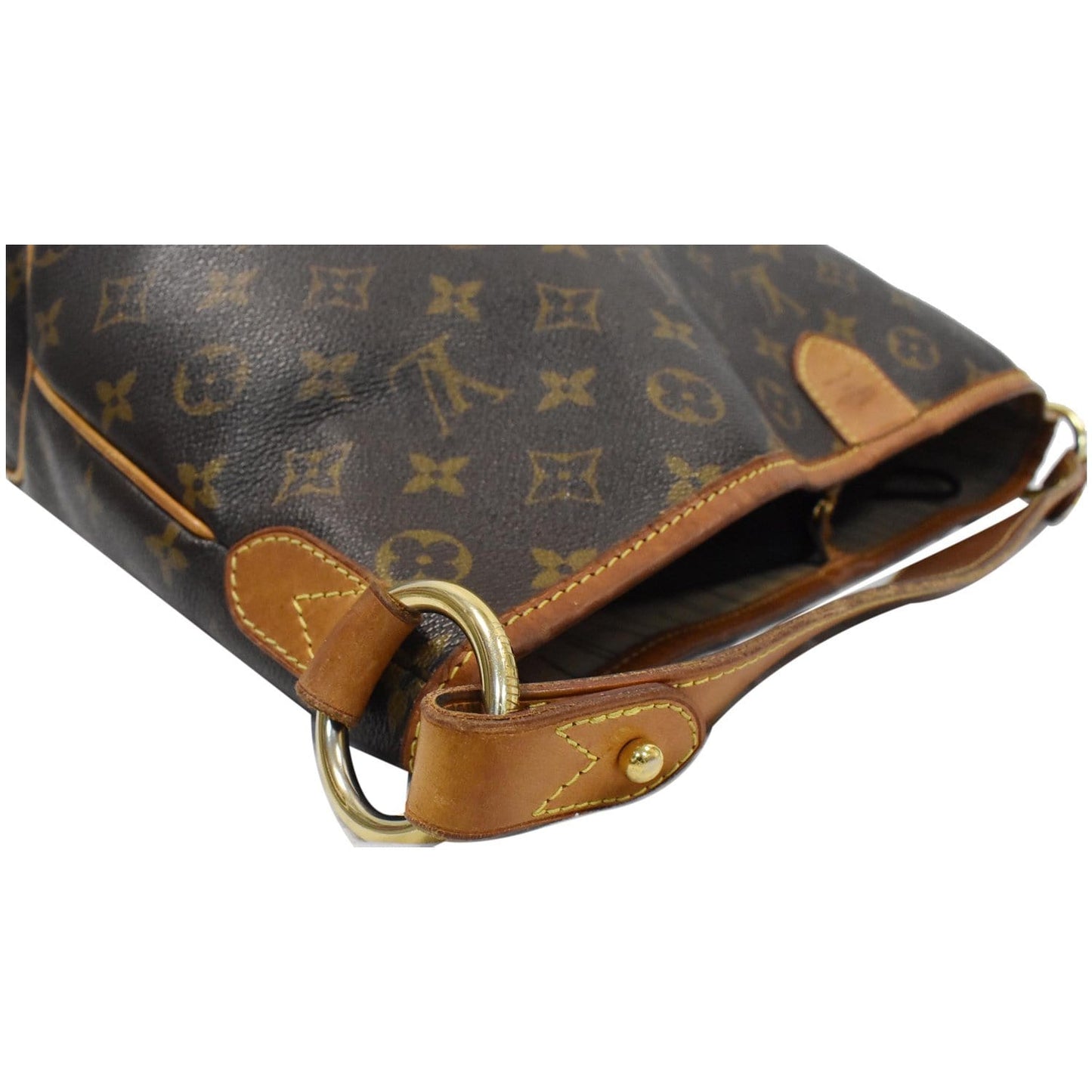 LOUIS VUITTON Delightful PM Monogram Canvas Hobo Bag Brown