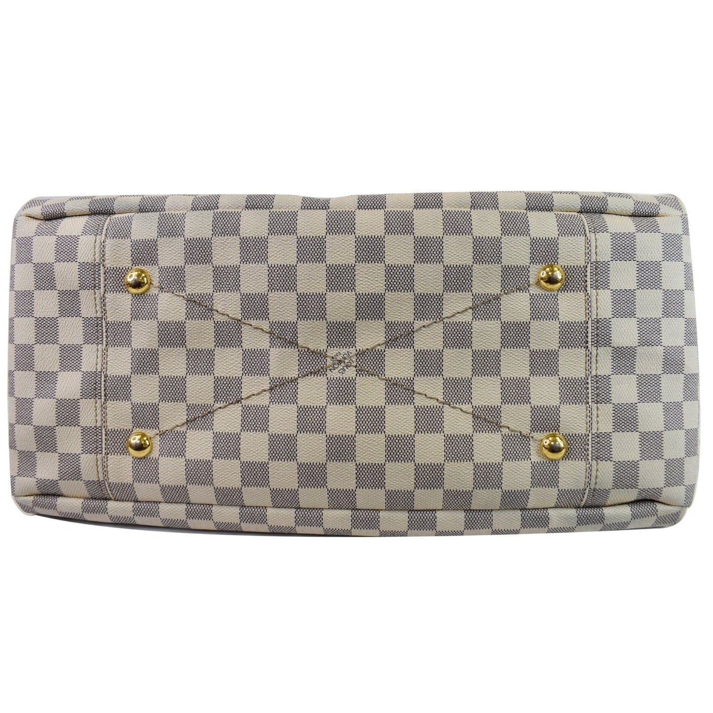 LOUIS VUITTON Artsy MM Damier Azur Shoulder Bag White