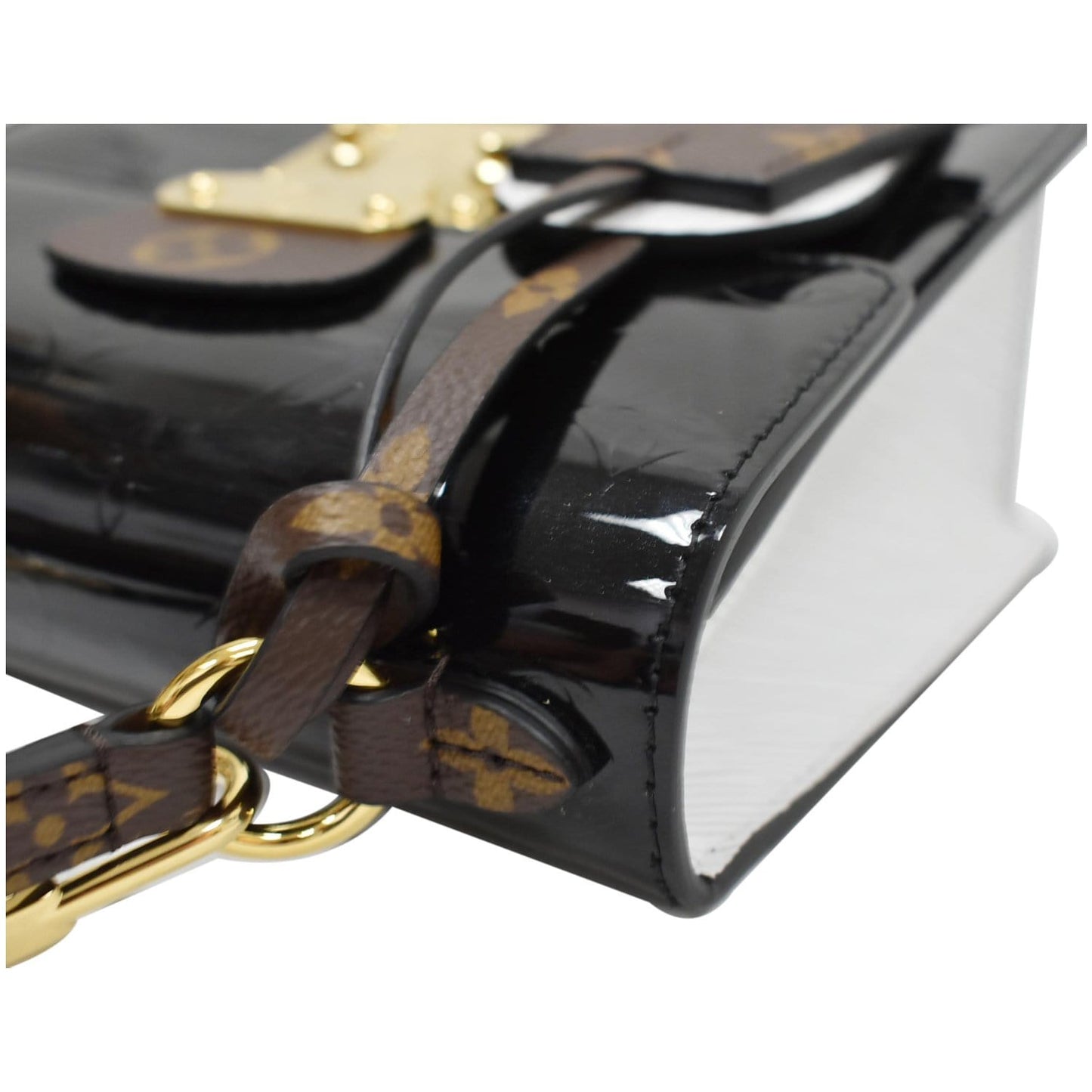 LOUIS VUITTON Spring Street Vernis Leather Crossbody Bag Black