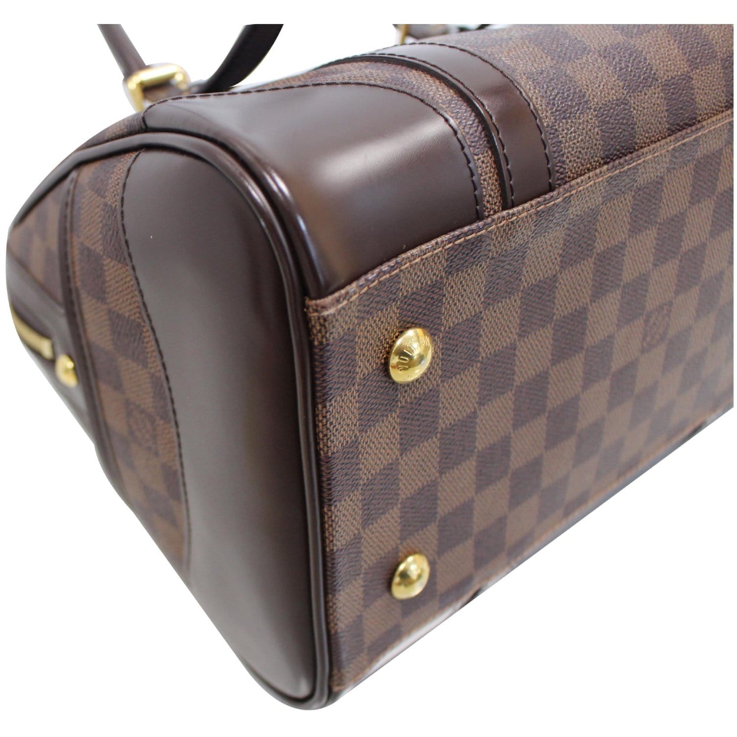 LOUIS VUITTON Berkeley Damier Ebene Satchel Bag Brown